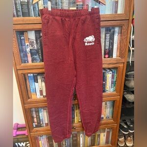 Roots Men’s Maroon Sweatpants with Logo